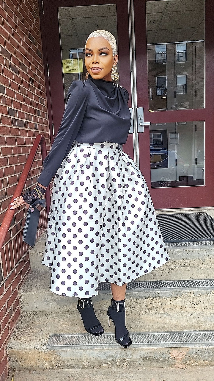 Silva Highwaisted Polka dot Skirt