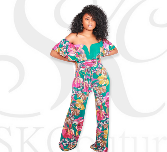 Dani Island Multi-Color Floral Jumpsuit.