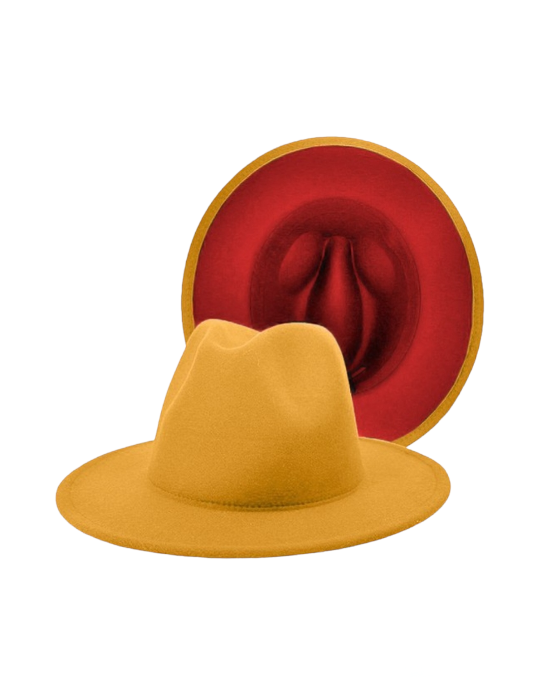 Nuela Double-sided Color Matching Fedora Hats