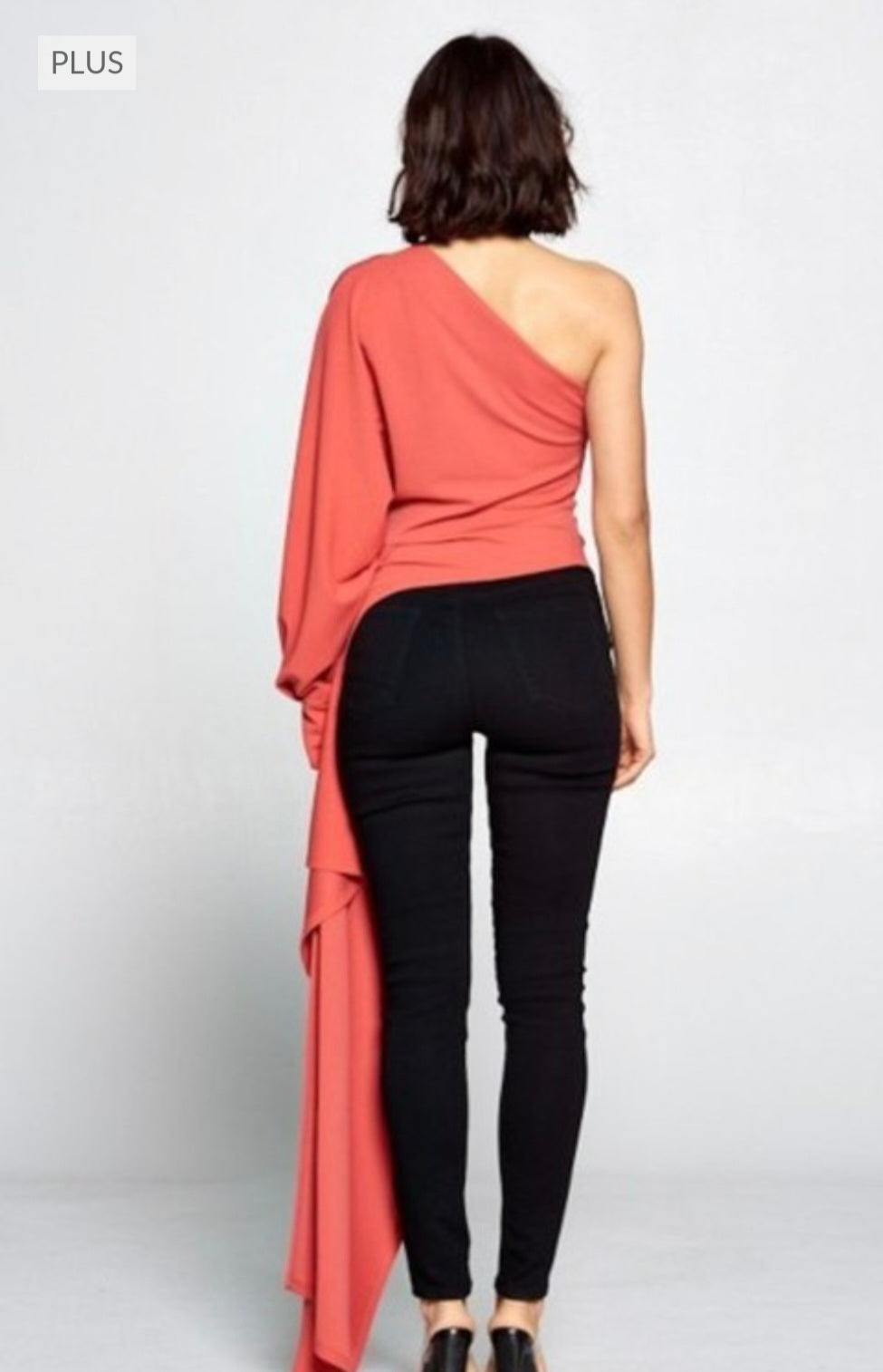 LaShasha One Shoulder Plus Size Top