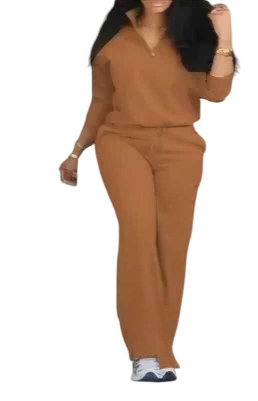 SK's Front Zipper Sweater & Joggers Set