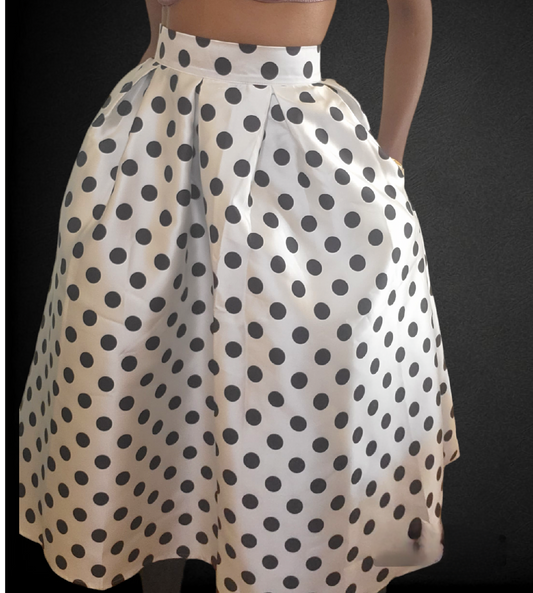 Silva Highwaisted Polka dot Skirt