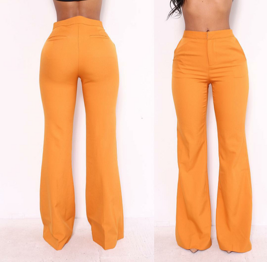 Yanique Mustard Yellow Pants - SKCouture