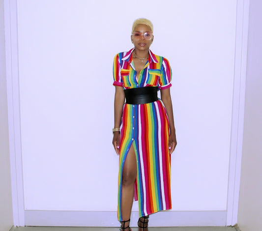 Rains Rainbow Maxi Dress - SKCouture