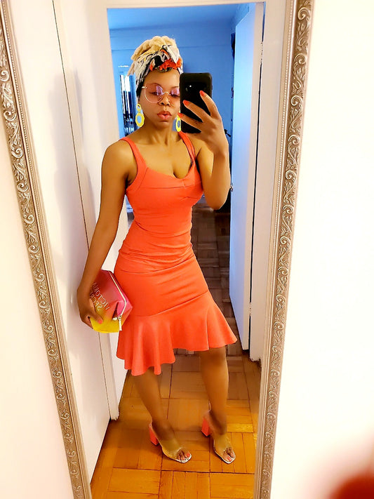 Tavor Corset Pink Midi Dress - SKCouture