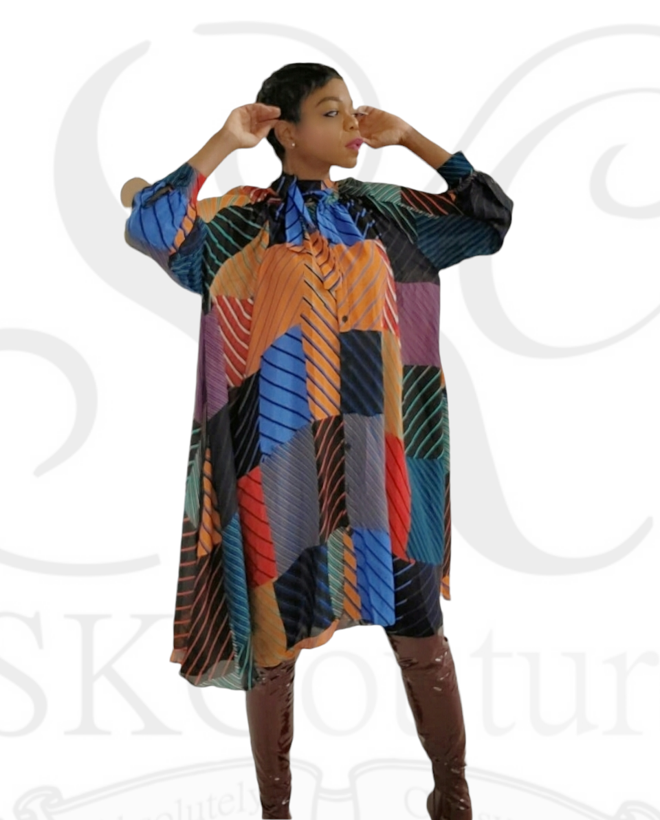 Bruelette Multi-colored Sheer Dress