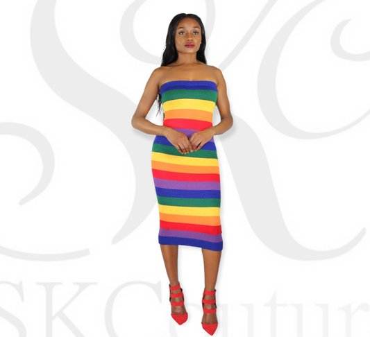 Dala Color Burst Midi Dress
