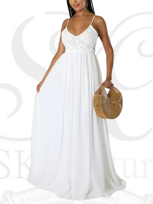 Marlo White Maxi Dress