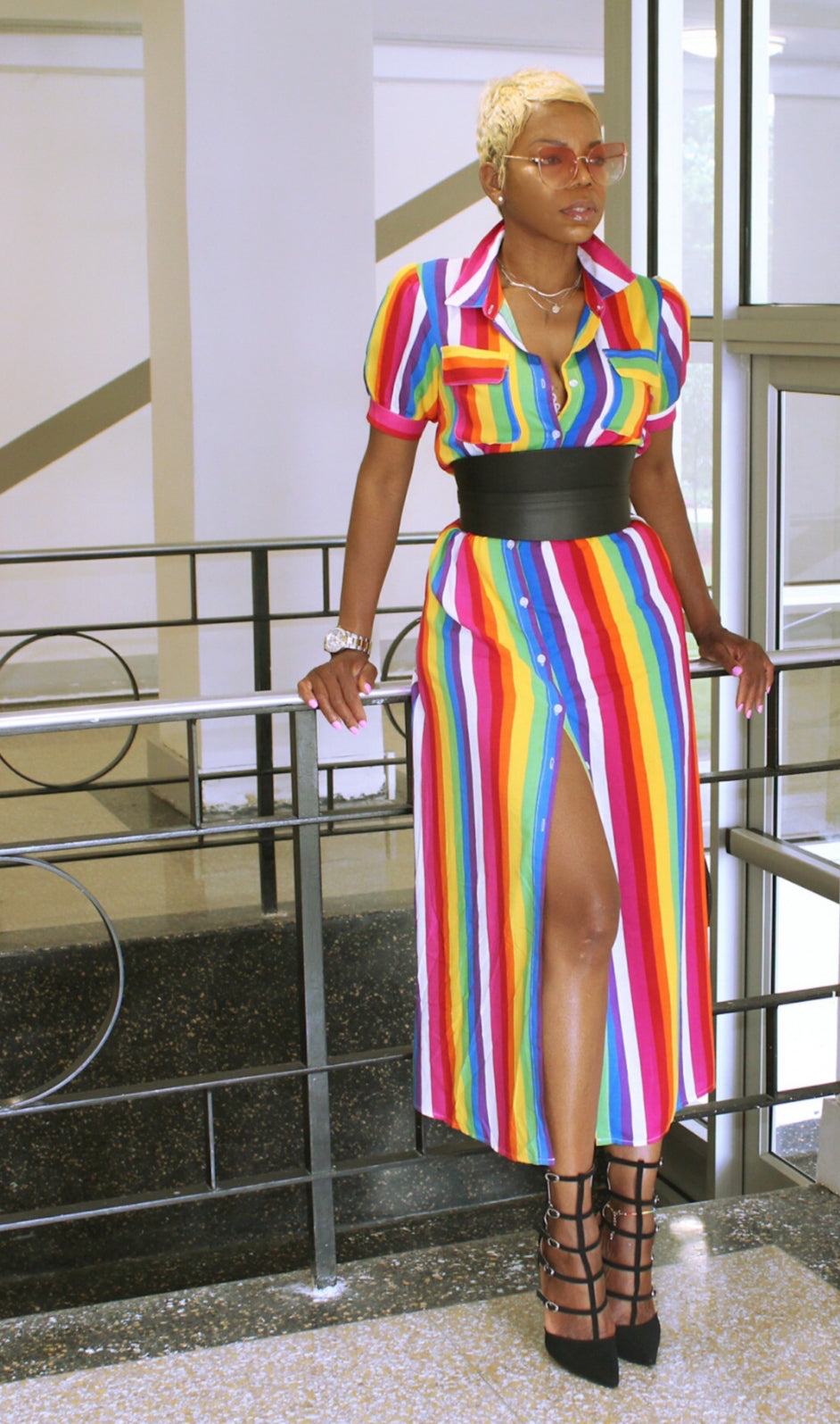 Rains Rainbow Maxi Dress - SKCouture